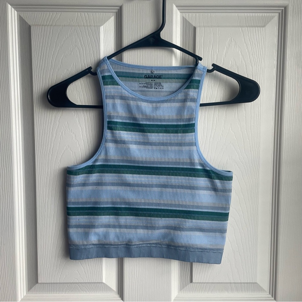 Garage Ribbed Halter Crop Top